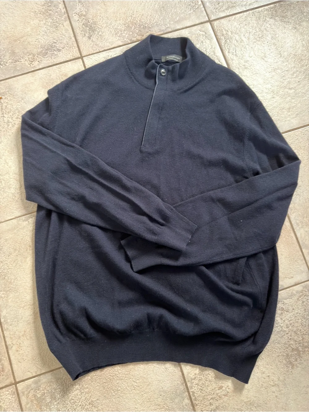 Ermenegildo Zegna Men's Long Sleeve 100% Cashmere Sweater